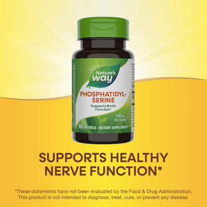 Fosfatidilserina 100 Mg 60 Capsulas Blandas Soporte Cerebral Nature's Way