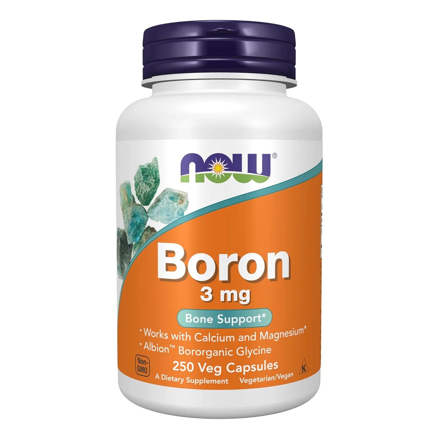 Boro 3 Mg 250 Capsulas Naturales Soporte Oseo Y Bienestar General