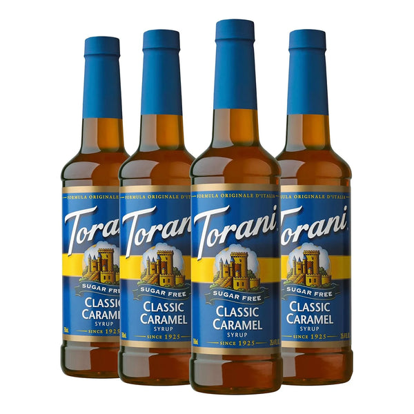 Jarabe Torani Sin Azúcar Sabor Caramelo Paquete X4 Unidades Endulza Sin Culpa