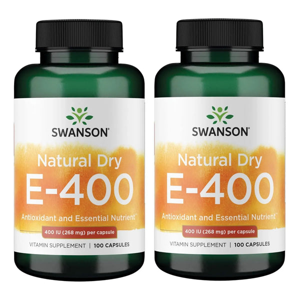 Vitamina E Seca Natural 400 UI 100 Capsulas Swanson Antioxidante Piel
