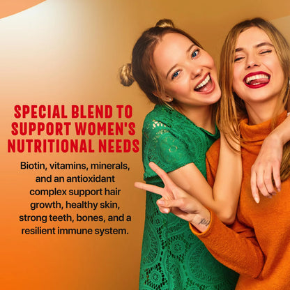 Multivitaminico Puro Para Mujeres Con Biotina Crecimiento Cabello Piel Radiante