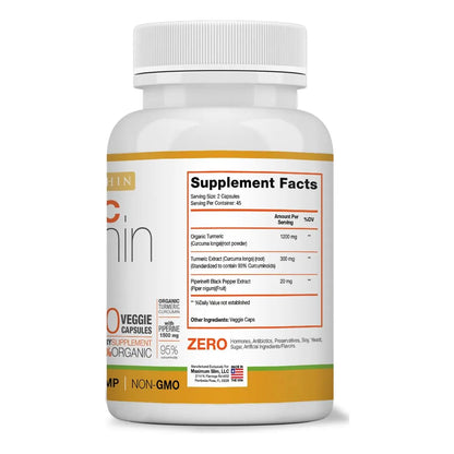 Curcumina De Cúrcuma Con Piperina 1500 Mg 90 Tabletas Energía Natural