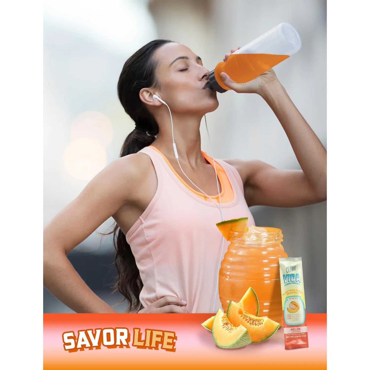 Mezcla Bebida Polvo Hidratación Inmunidad Sabor Mango Horchata Wellmune Acerola