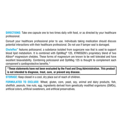 CholeRex Policosanol 10 Mg Apoyo Lipidico Y Flujo Sanguineo Saludable