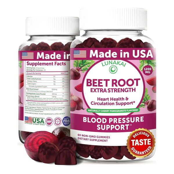 Gomitas De Raiz De Remolacha Antioxidantes Sabor Delicioso 60 Unidades