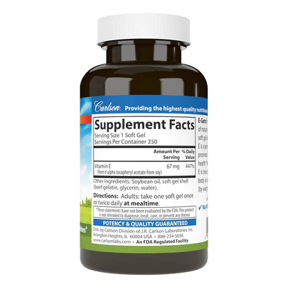 E Gems 100 Ui Aceite De Pescado Antioxidante Salud Cardíaca 250 Geles Blandos