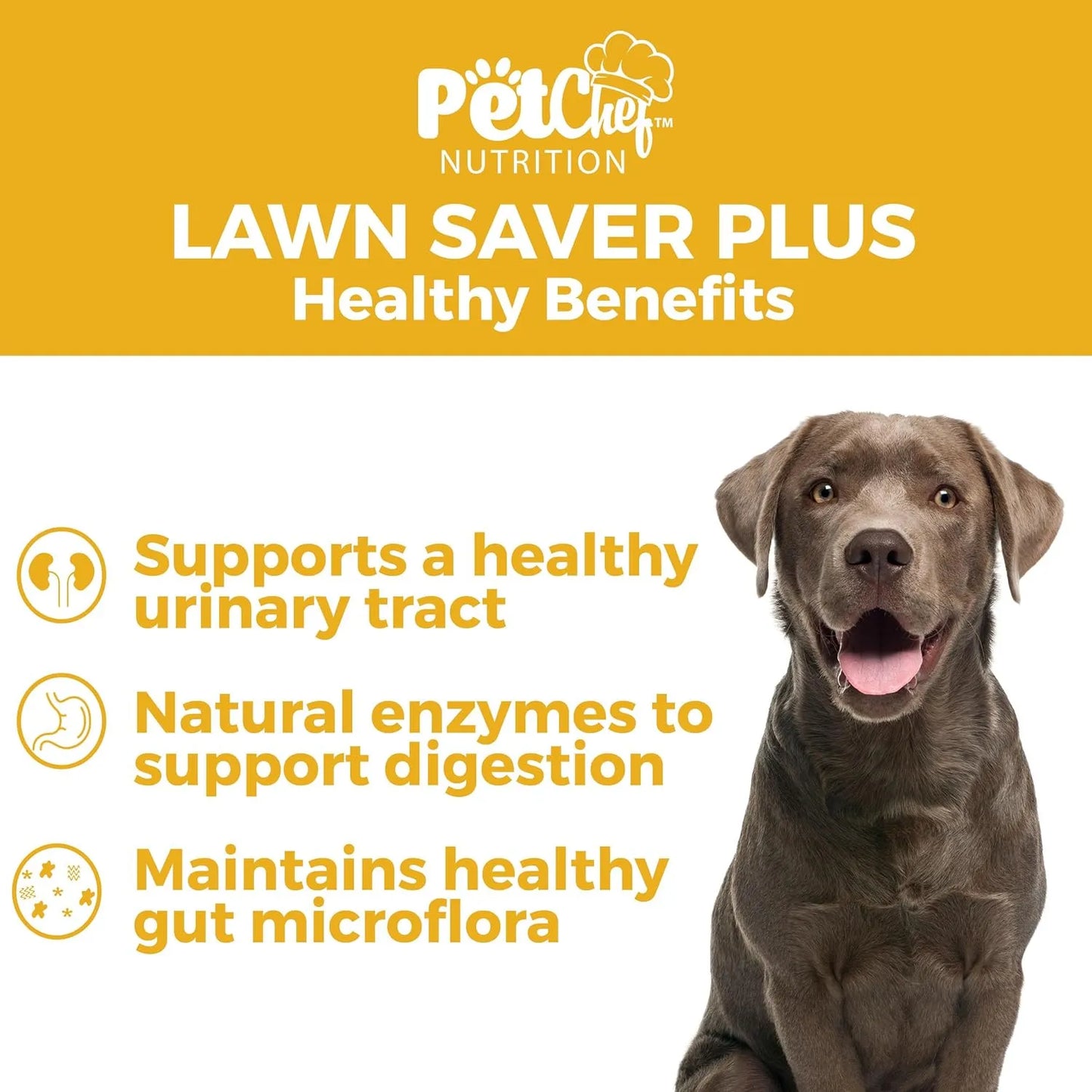 Neutralizador De Orina De Perro Para Césped Masticables Suaves Pet Chef Lawn Saver Plus Protege Tu Jardín Naturalmente