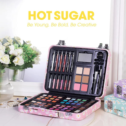 Kit De Maquillaje Hot Sugar Para Adolescentes 48 Sombras Estuche Reutilizable
