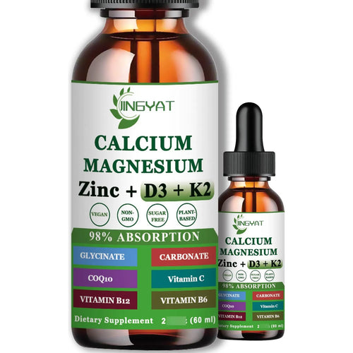 Gotas Líquidas De Calcio Magnesio Zinc Con Vitaminas D3 K2 B6 B12 Coq10