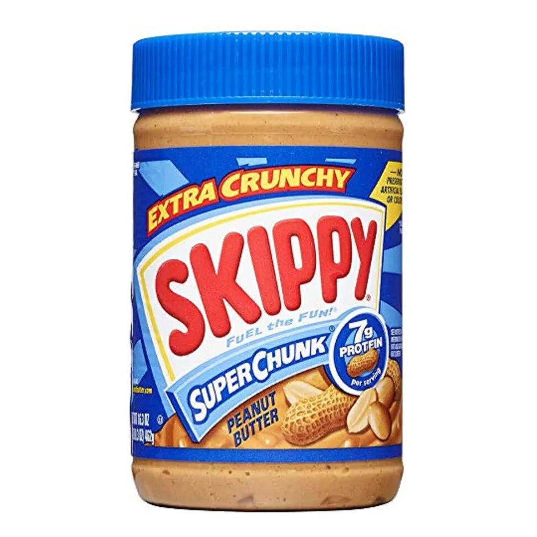 Mantequilla De Maní Super Chunk SKIPPY 462g Paquete De 12 Uni Extra Crujiente Sin Gluten