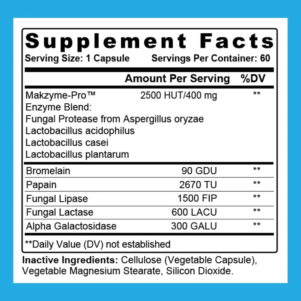 Cápsulas De Enzimas Digestivas Mejora Tu Digestión Y Salud Intestinal