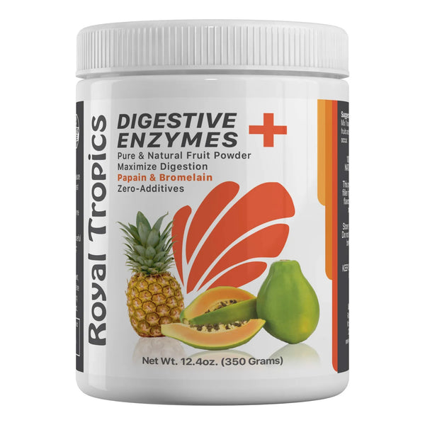 Enzima Digestiva Bromelina Piña Mezcla Papaya Verde Polvo 35 Oz Digestión Eficiente