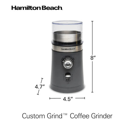 Molinillo De Café Eléctrico Hamilton Beach Ajustable 14 Tazas Acero Inoxidable