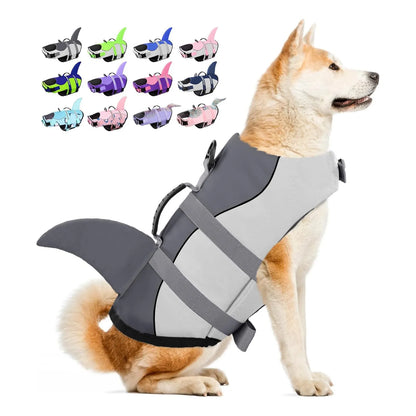 Chaleco Salvavidas Para Perros Talla XL Diseño Tiburón Sirena Flotación Segura