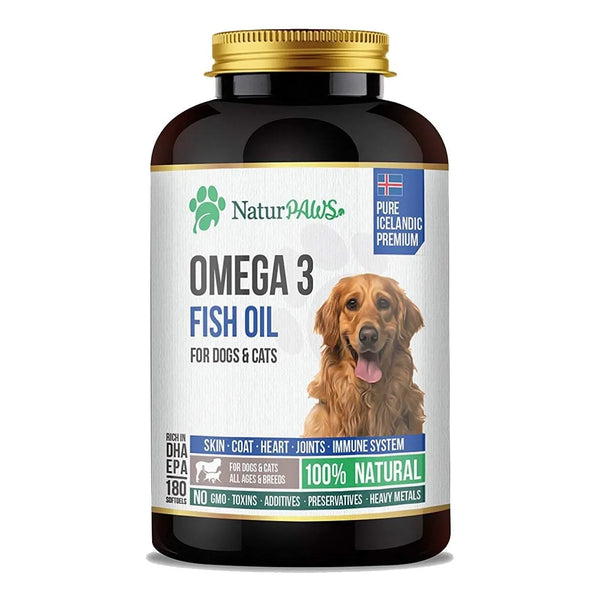 Aceite De Pescado Omega 3 Para Mascotas 1000 Mg Dha Epa Piel Brillante Y Articulaciones Fuertes