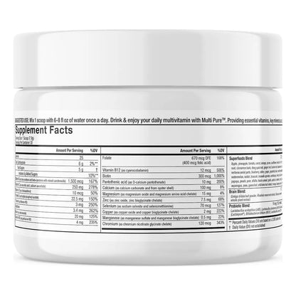 Reclaim Multi Pure Lemon Lime Apoyo Inmunológico Con Vitamina C Y Probióticos 30 Porciones