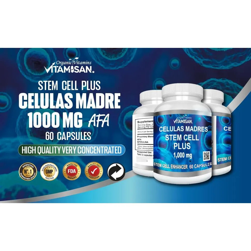 Capsulas Algas Verde Azul Antienvejecimiento 4 Celulas Madres 240 Unidades