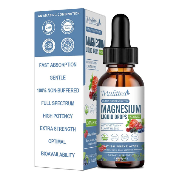 Gotas Líquidas De Glicinato De Magnesio Triple Absorción Soporte Muscular Nervioso Y Cardíaco