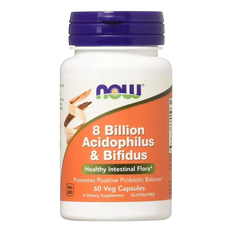 Capsulas Acidophilus Y Bifidus 8 Mil Millones 240 Unidades Now Alimentos