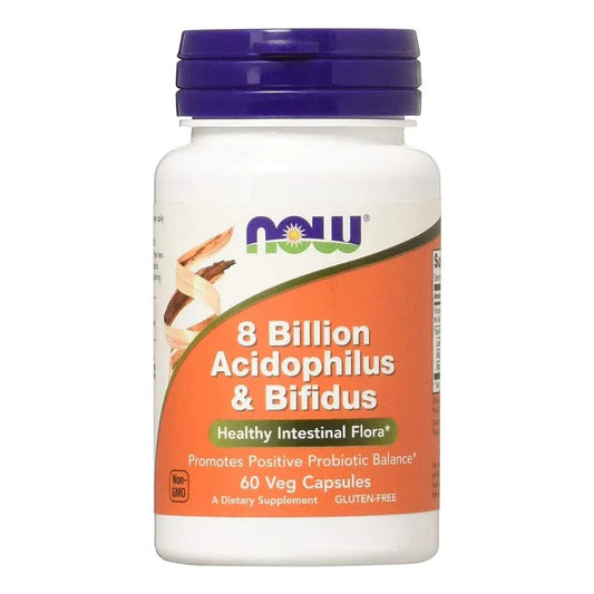 Capsulas Acidophilus Y Bifidus 8 Mil Millones 240 Unidades Now Alimentos