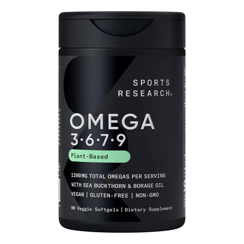 Omega 3 6 7 9 Vegano Multiespectro 1200 Mg Sports Research 90 Cápsulas Blandas