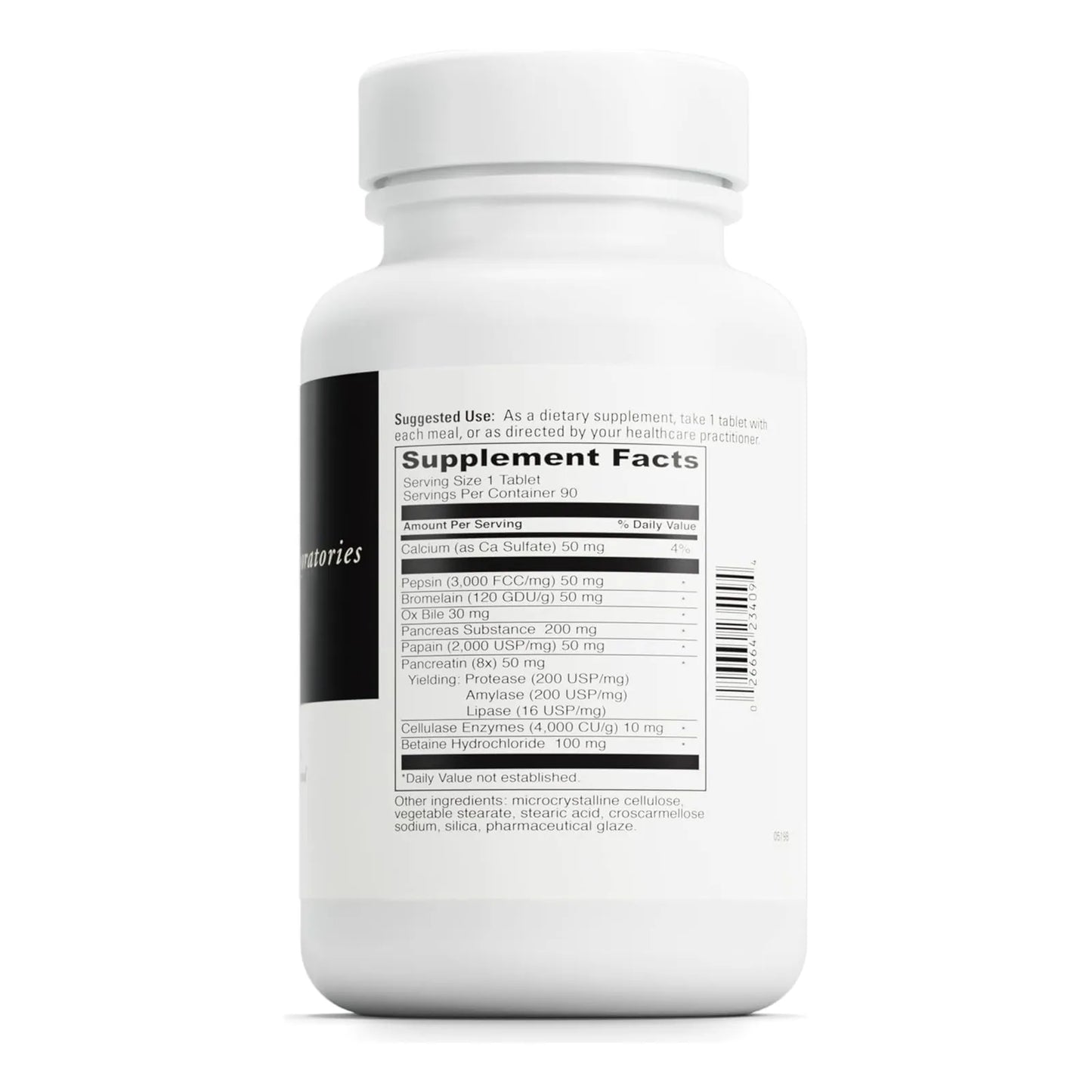 Enzimas Digestivas Con Calcio Pepsina Bromelina Papaína Pancreatina 90 Cápsulas