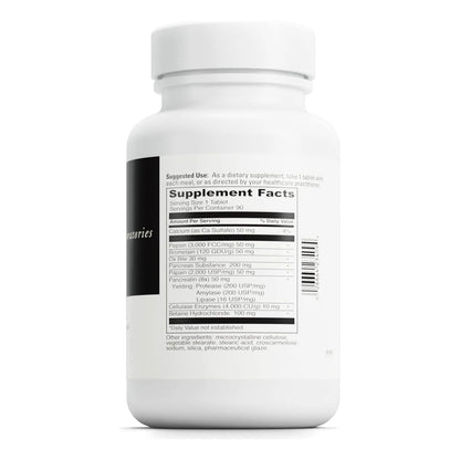 Enzimas Digestivas Con Calcio Pepsina Bromelina Papaína Pancreatina 90 Cápsulas