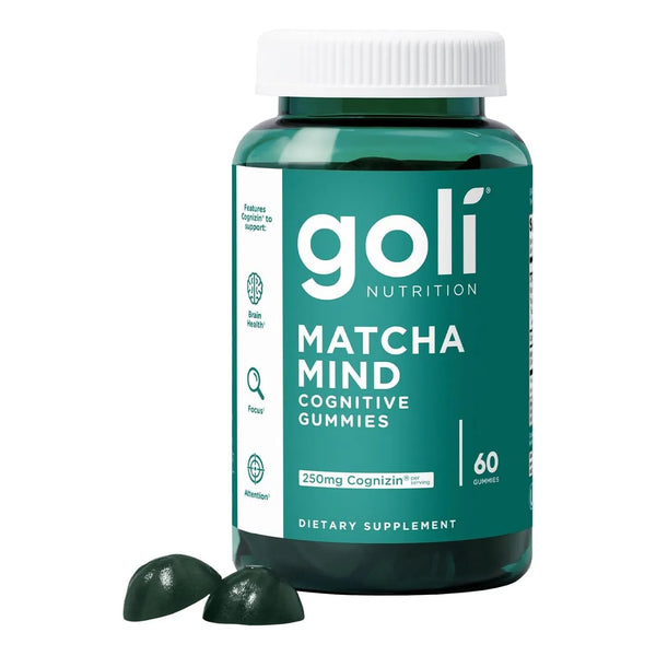 Gomitas Matcha Mind 60 Unidades Té Verde En Polvo Con Cognizin Para Concentración
