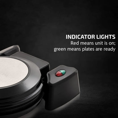 Gofrera Belga Ovente Con Platos Antiadherentes Rotación 180° Para Waffles Perfectos