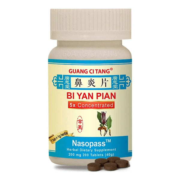 Bi Yan Pian NasoPass K152 AH101P 200 Tabletas Alivio Nasal Natural