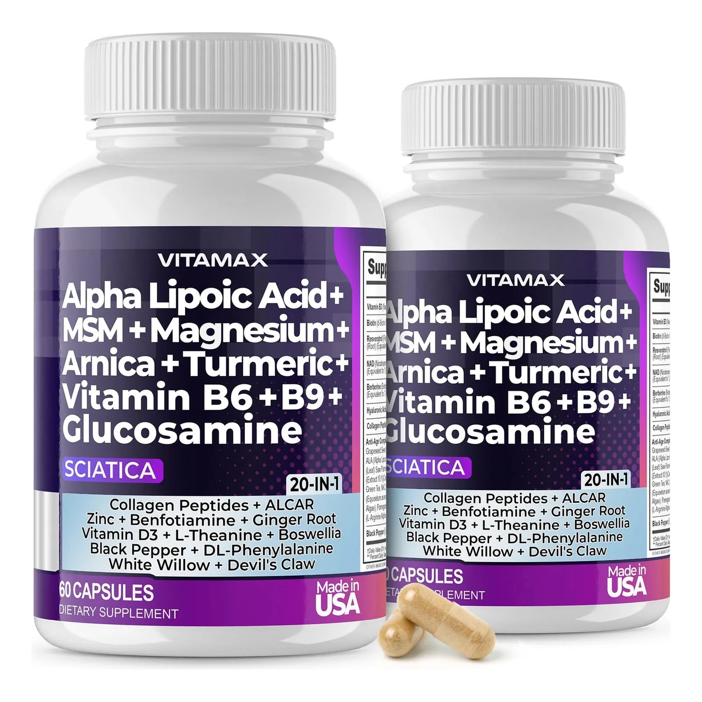 Cápsulas Para Aliviar El Nervio Ciático Con Ácido Fólico Y Glucosamina