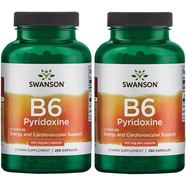 Vitamina B6 Pyridoxina 250 Capsulas 100 Mg Swanson Salud Cardiovascular Y Energia
