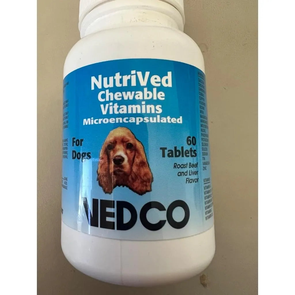 Tabletas Masticables De Calcio Para Perros NutriVed Calcium Plus 60 Unidades Sabor