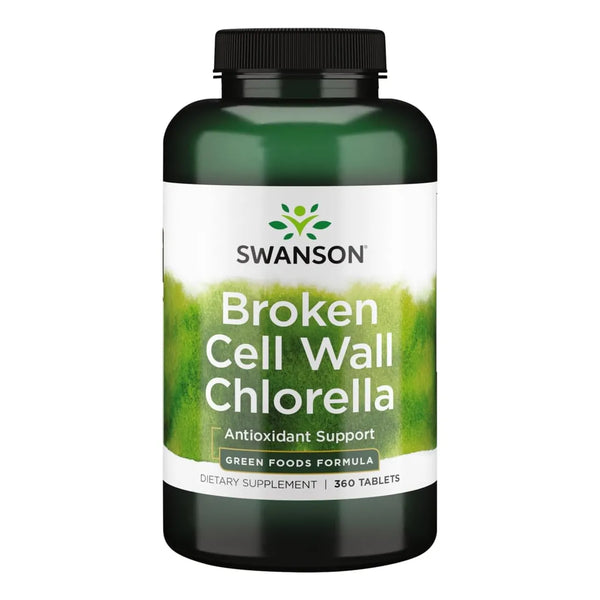 Clorella Pared Celular Rota 500mg 360 Tabletas Swanson Desintoxicacion Y Energia