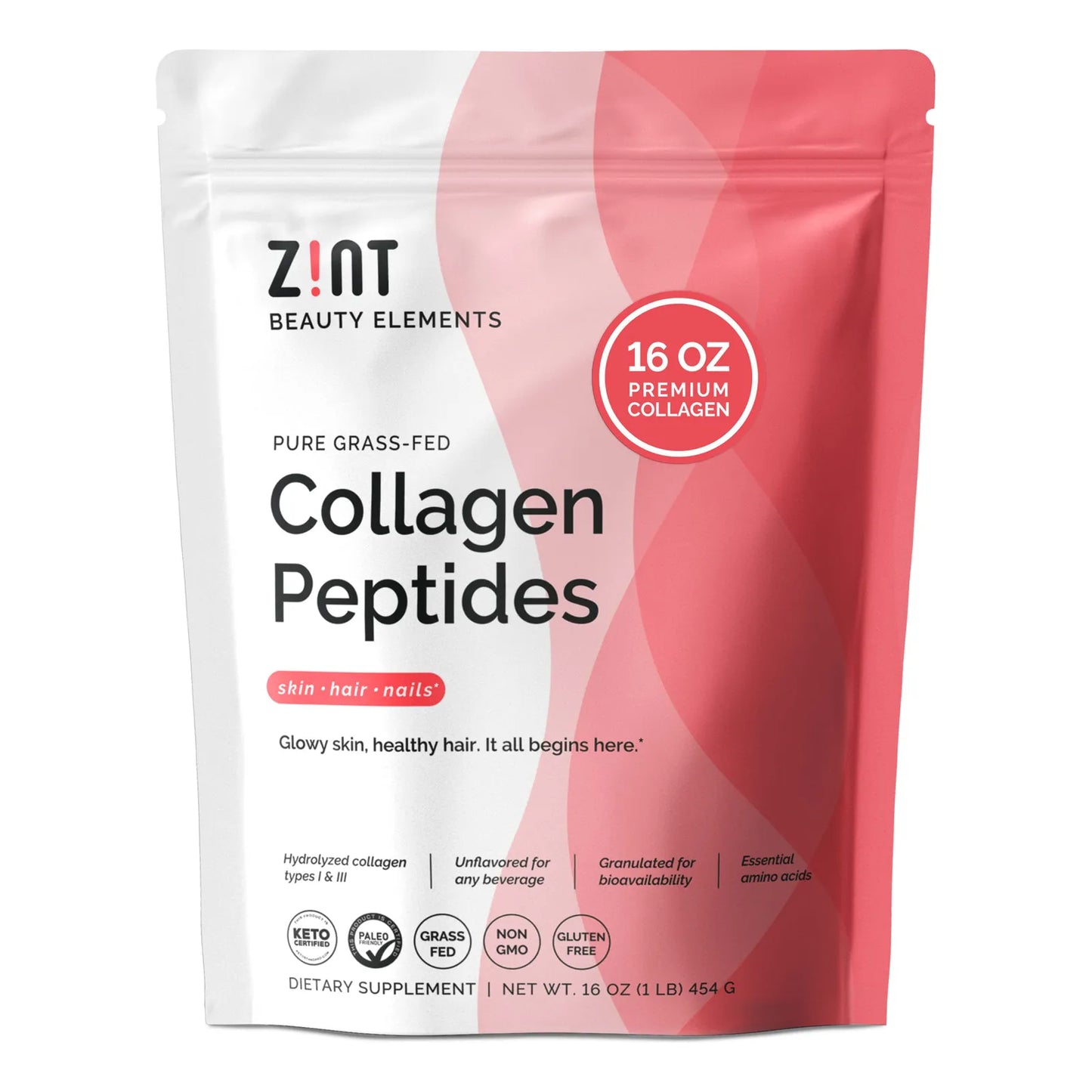 Polvo De Péptidos De Colágeno Hidrolizado Tipo I Y III 454g Piel Cabello Uñas