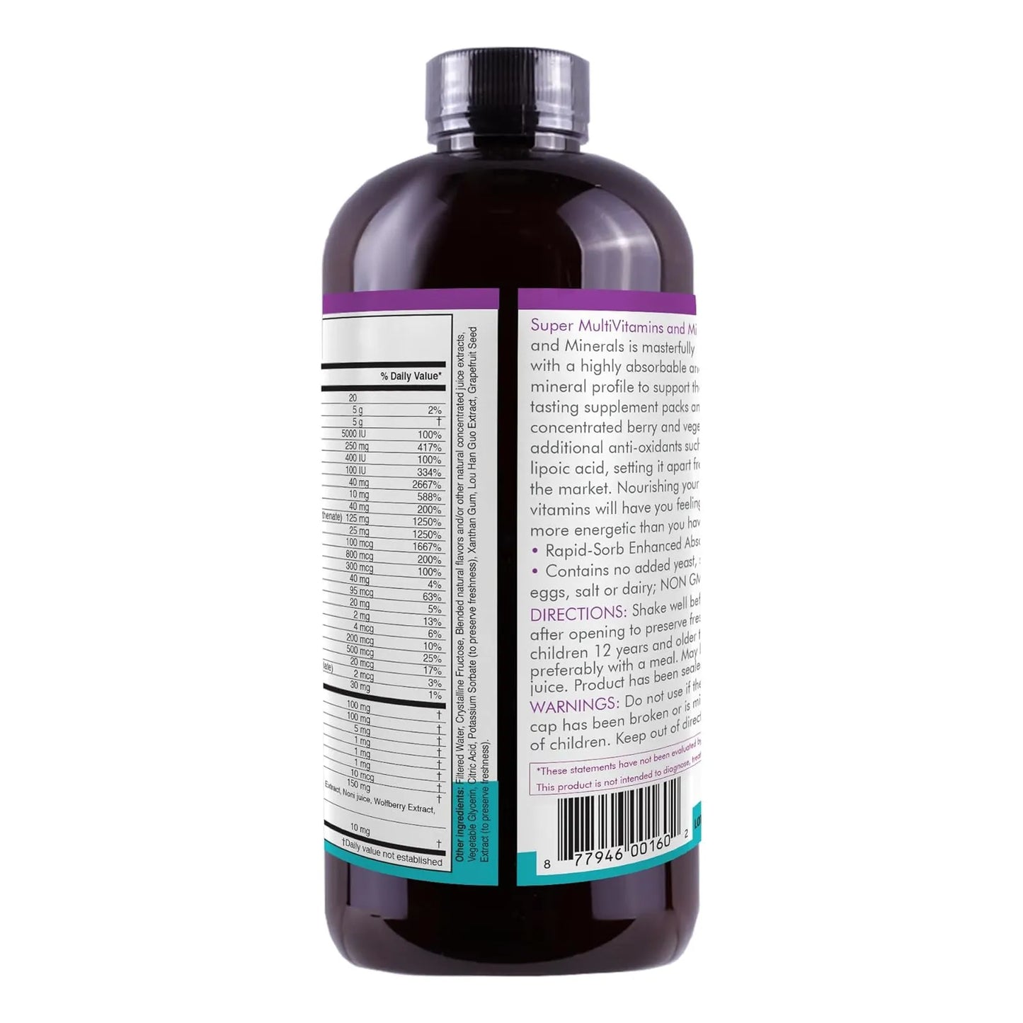 Multivitaminas Minerales Naturales Liquidas 473 Ml Energia Y Defensas