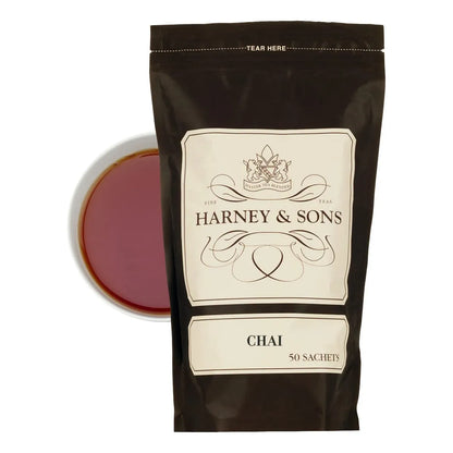 Té Chai Negro Especiado Con Cafeína 50 Bolsitas Energía Natural Y Sabor Exótico