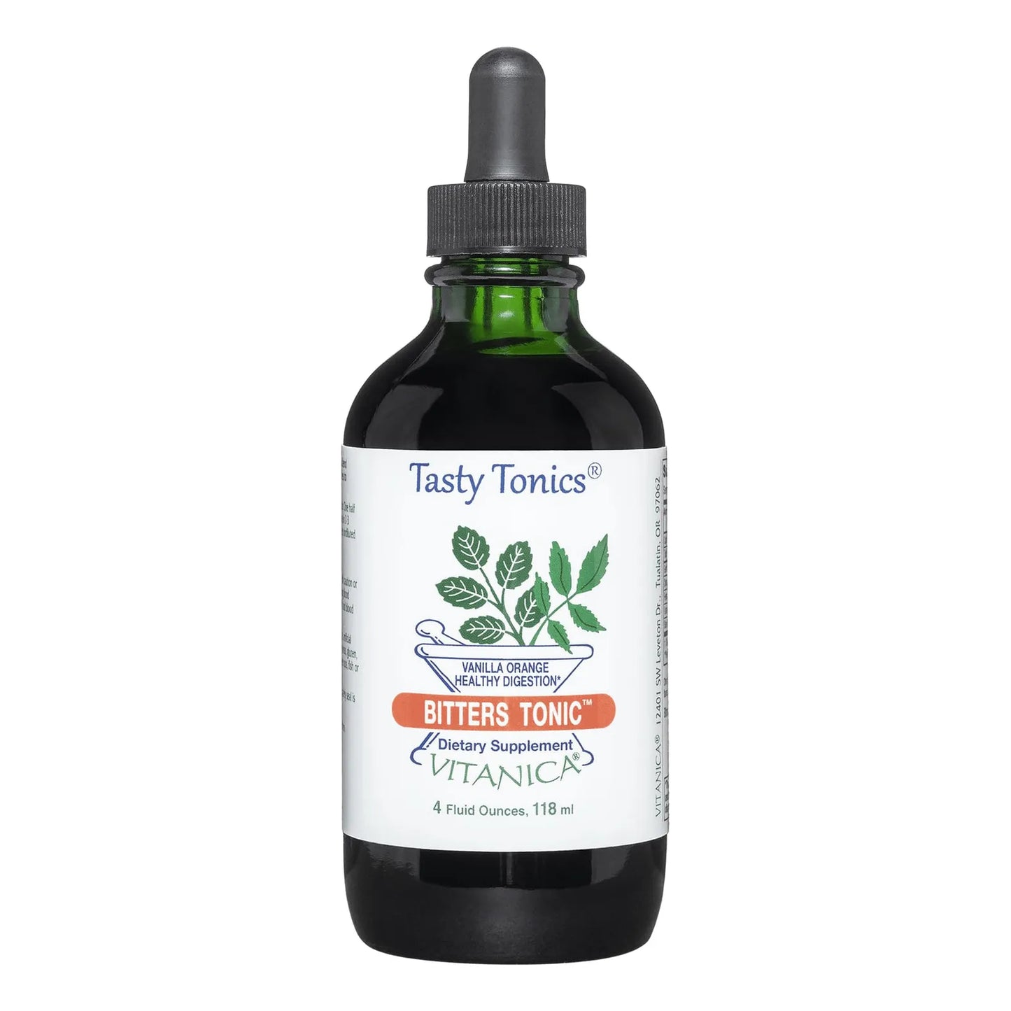 Tónico Líquido Vitanica Digestión Sabor Naranja Vainilla Vegano Sin Alcohol