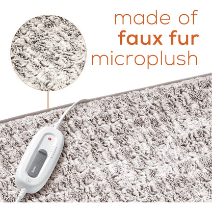 Almohadilla Térmica Microfelpa Lavable Con Apagado Automático 6 Niveles Calor