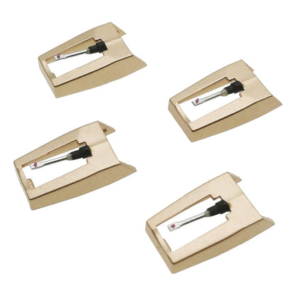 Agujas Doradas Para Tocadiscos Universal Sonido Estereo Premium Pack De 4