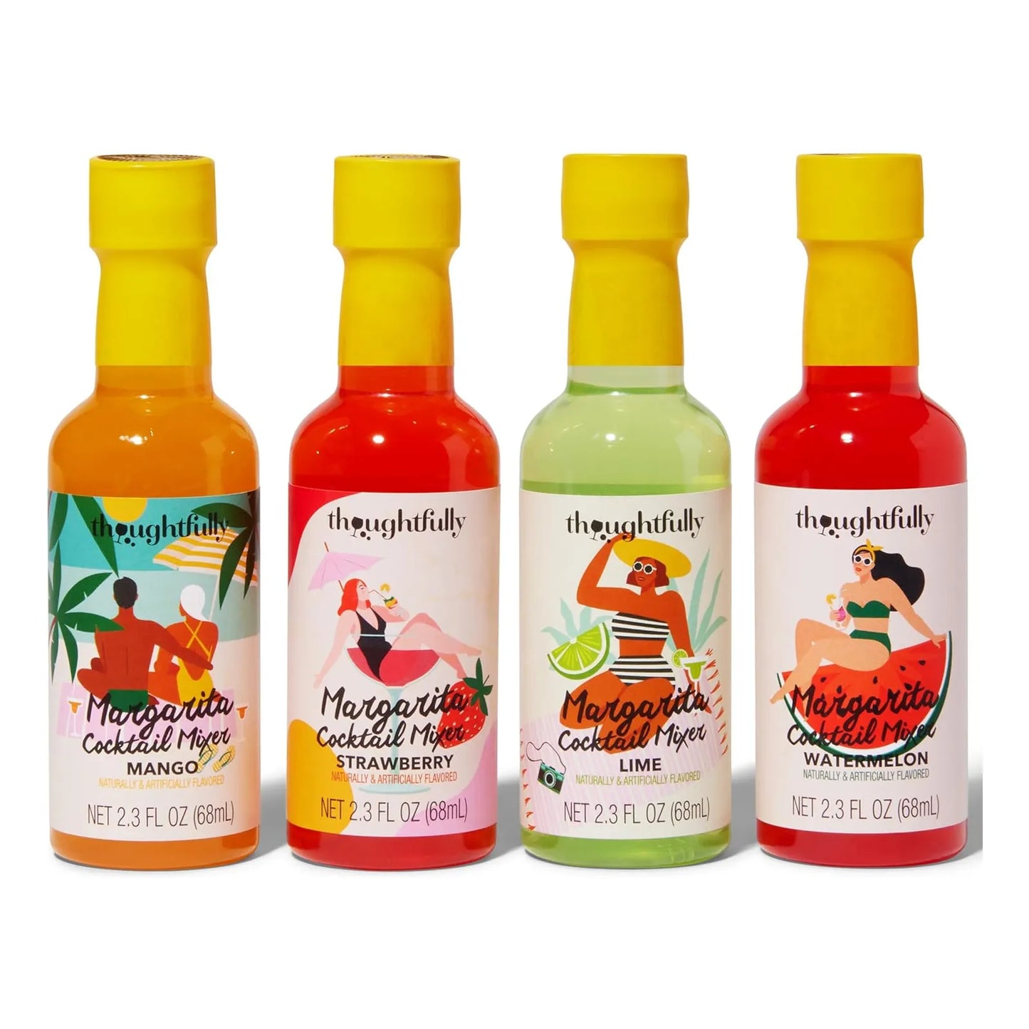Juego Mezclador Margarita Sabores Naranja Fresa Mango Sandia Lima Listo Para Regalo
