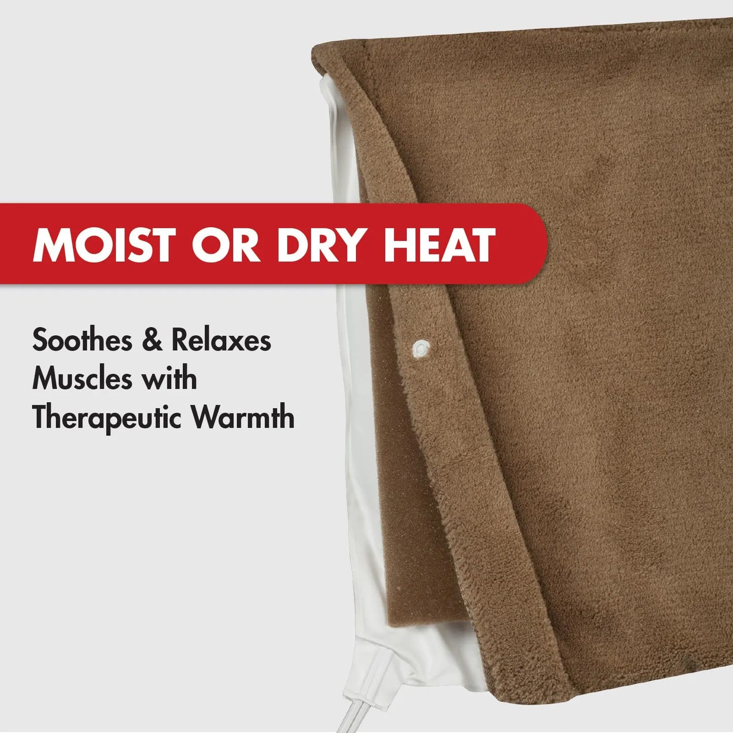 Almohadilla Termica Deluxe Terapia De Calor Humedo Y Seco 4 Ajustes