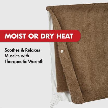 Almohadilla Termica Deluxe Terapia De Calor Humedo Y Seco 4 Ajustes