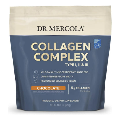 Complejo De Colageno En Polvo Sabor Chocolate Dr Mercola 30 Porciones Suplemento Dietetico