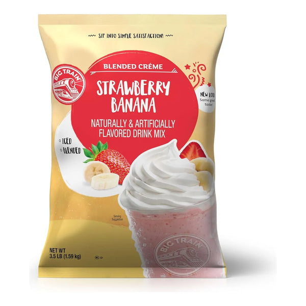 Big Train Polvo Para Bebidas Creme Kidz Kreamz Sabor Plátano Y Fresa