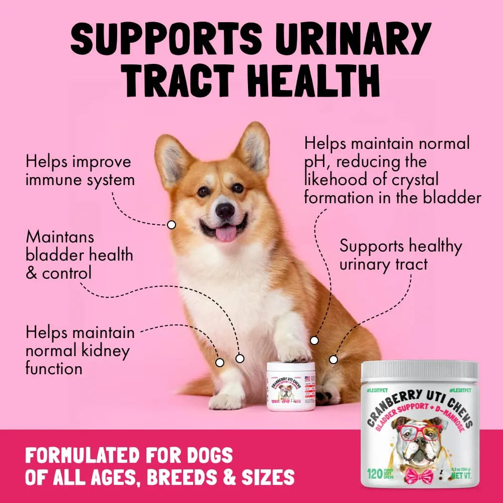 Masticables De Arándano Para Perros Apoyo Vejiga D-manosa Tr
