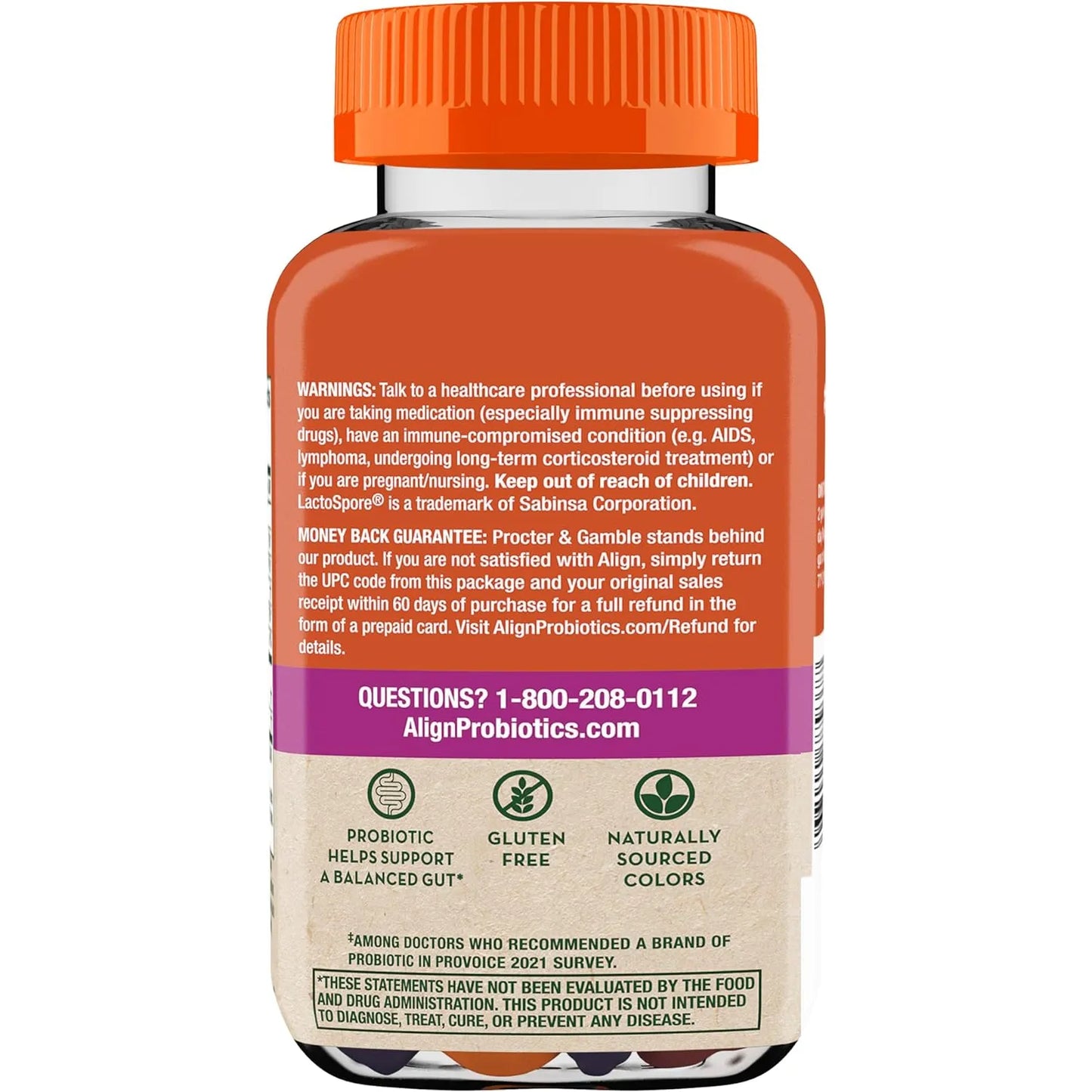 Gomitas Align DualBiotic Prebiótico + Probiótico 60 Unidades Salud Digestiva