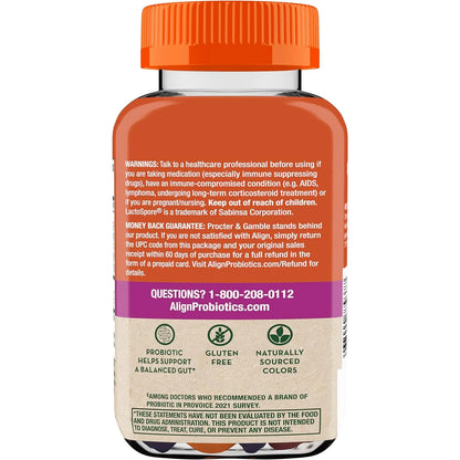 Gomitas Align DualBiotic Prebiótico + Probiótico 60 Unidades Salud Digestiva