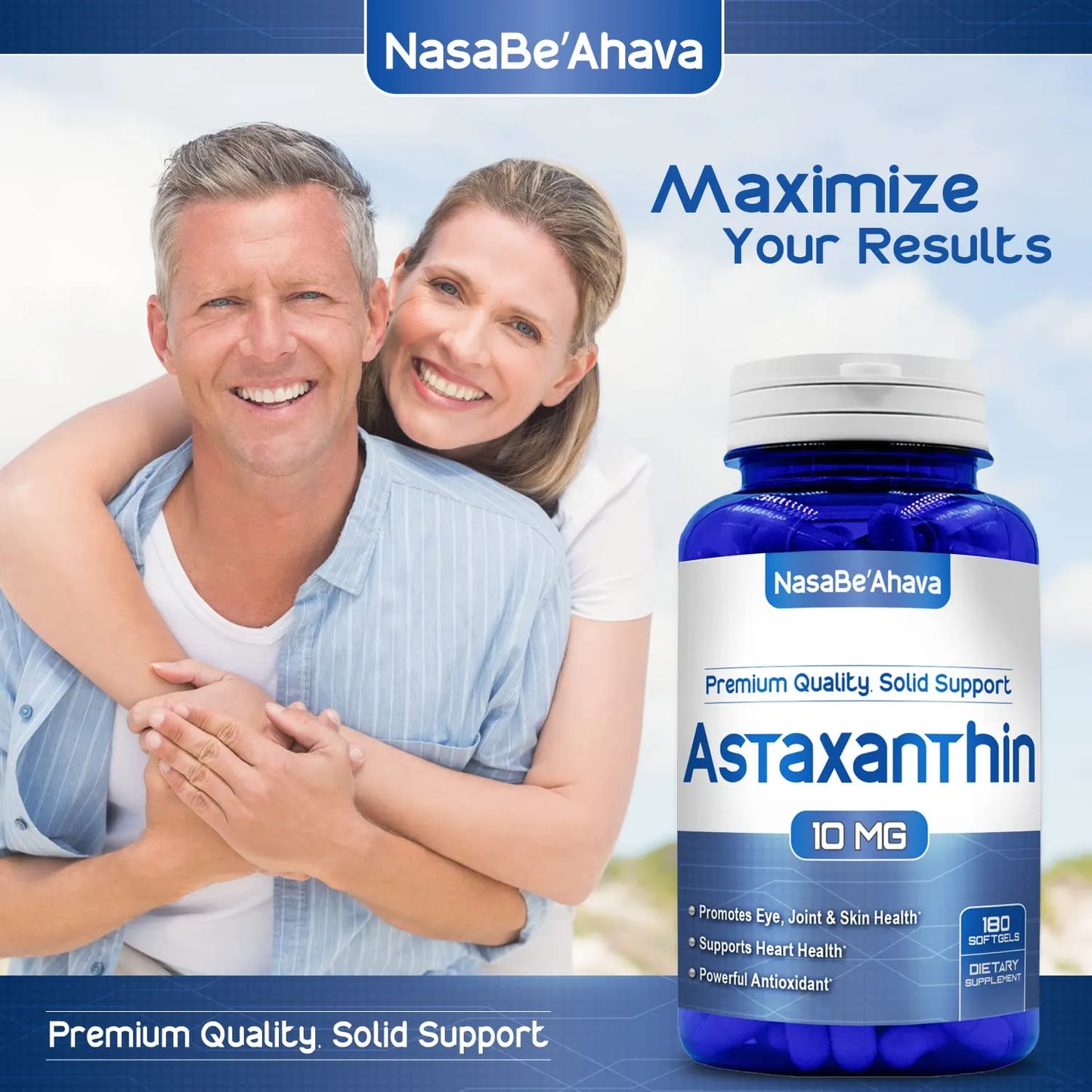 Suplemento De Astaxantina Antioxidante 10 Mg Para Piel Y Ojos Saludables