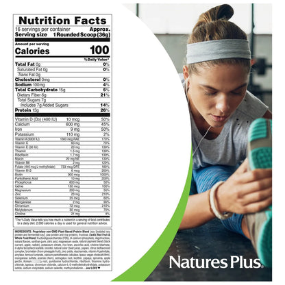 Batido Exotico De Frutas Rojas NaturesPlus Fruitein 1.3 Libras Proteina Vegetal Energia